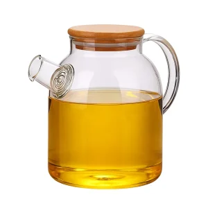 قوری پیرکس درب چوبی