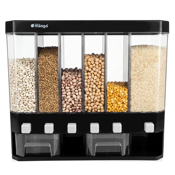 Mango 6-Compartment Grain & Spice Container